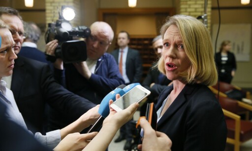 VIL KONTROLLERE DRAPSROBOTER: &nbsp;Leder av Utenriks- og forsvarskomiteen, Anikken Huitfeldt, i Stortinget sist uke etter at komiteens tur til Russland ble stoppet. Foto: Cornelius Poppe , NTB Scanpix.