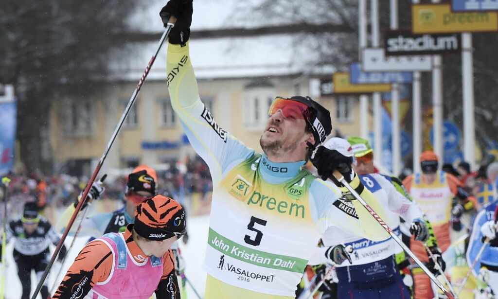 image: John Kristian Dahl vant Vasaloppet etter målfoto
