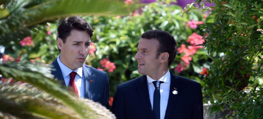 Macron og Trudeau smilte for fotografene. Så ble de omgjort til et nyforelska par av internettet Macron og Trudeau smilte for fotografene. Så ble de omgjort til et nyforelska par av internettet