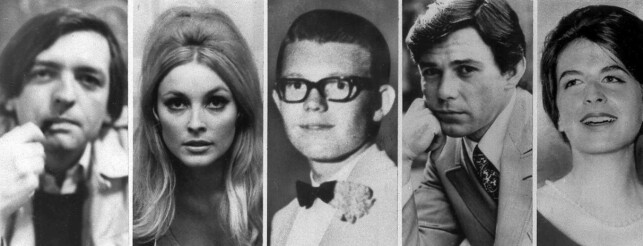 DREPT: Fem mennesker måtte bøte med livet da sekten til Charles Manson brøt seg inn i eiendommen på Cileo Drive 10050 i 1969. Fra venstre ser vi Voityck Frykowski, Sharon Tate, Stephen Parent, Jay Sebring og Abigail Fogler. Foto: NTB scanpix DREPT: Fem mennesker måtte bøte med livet da sekten til Charles Manson brøt seg inn i eiendommen på Cileo Drive 10050 i 1969. Fra venstre ser vi Voityck Frykowski, Sharon Tate, Stephen Parent, Jay Sebring og Abigail Fogler. Foto: NTB scanpix