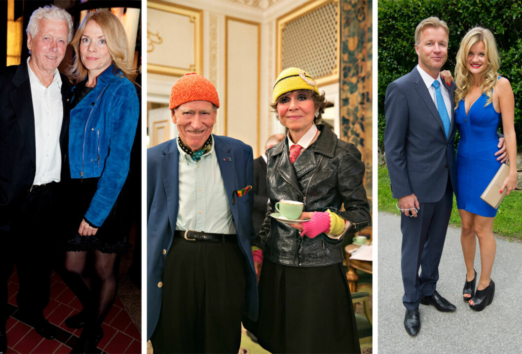 PAR: Skuespiller Toralv Maurstad (89) har vært gift med skuespillerkollega Beate Eriksen (55) siden 1999. 18 år skiller mangemilliardær Olav Thon (92) og samboeren Sissel Berdal Haga (74). Artist Sandra Lyng Haugen (28) var for fire år siden kjæreste med den norske eiendomsmogulen Torben Frantzen (43). De gjorde det slutt etter to år. Foto: NTB Scanpix PAR: Skuespiller Toralv Maurstad (89) har vært gift med skuespillerkollega Beate Eriksen (55) siden 1999. 18 år skiller mangemilliardær Olav Thon (92) og samboeren Sissel Berdal Haga (74). Artist Sandra Lyng Haugen (28) var for fire år siden kjæreste med den norske eiendomsmogulen Torben Frantzen (43). De gjorde det slutt etter to år. Foto: NTB Scanpix