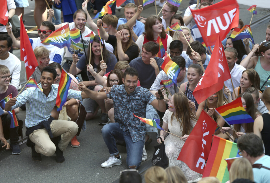 OSLO PRIDE: Al-Musawi anser Oslo Pride som årets høydepunkt, og har sammen med AUF deltatt i toget hvert år. Foto: Foto: Vidar Ruud / NTB scanpix OSLO PRIDE: Al-Musawi anser Oslo Pride som årets høydepunkt, og har sammen med AUF deltatt i toget hvert år. Foto: Foto: Vidar Ruud / NTB scanpix