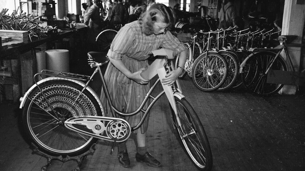 <strong>DEN GANG DA:</strong> Våren er her endelig - og denne helgen står blant annet sykkelfestival på plakaten! Dette bildet er fra april 1949. Foto: NTB Scanpix <strong>DEN GANG DA:</strong> Våren er her endelig - og denne helgen står blant annet sykkelfestival på plakaten! Dette bildet er fra april 1949. Foto: NTB Scanpix
