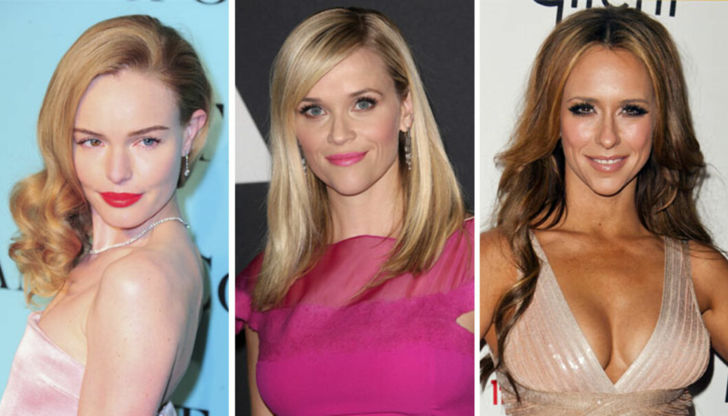 HJERTEFORMET FJES: Kate Bosworth, Reese Witherspoon og Jennifer Love Hewitt. Foto: All Over Press HJERTEFORMET FJES: Kate Bosworth, Reese Witherspoon og Jennifer Love Hewitt. Foto: All Over Press