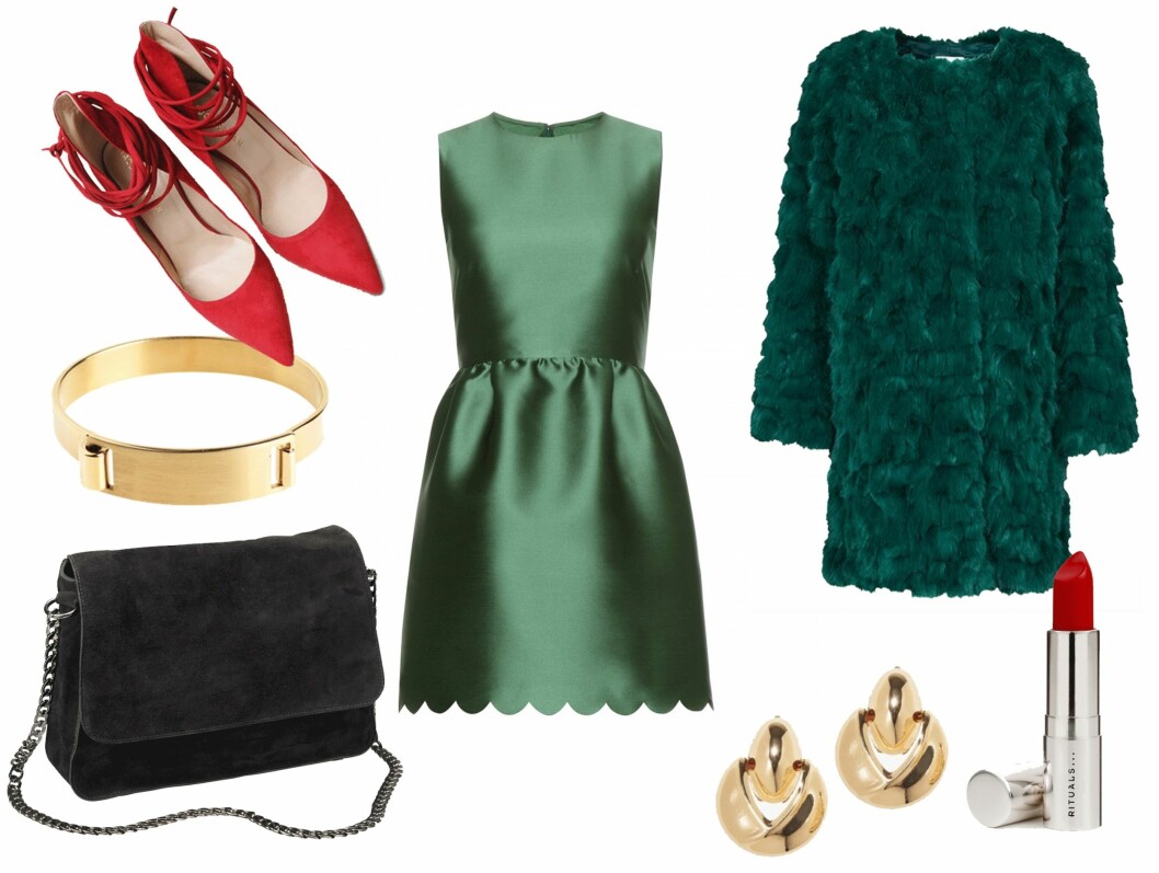 FESTKJOLER: Bli festens midtpunkt med sesongens fineste farger!
SHOP STILEN: Sko fra Mardou & Dean, kr 4200. Armbånd fra By Malene birger, kr 1199. Veske fra Ellos, kr 999. Kjole fra Red Valentino, kr 4300. Fuskepels fra Samsøe & Samsøe, kr 2500. Øredobber fra Glitter kr 69. Leppestift fra Rituals, kr 160. Foto: Produsentene og mytheresa.com FESTKJOLER: Bli festens midtpunkt med sesongens fineste farger!
SHOP STILEN: Sko fra Mardou & Dean, kr 4200. Armbånd fra By Malene birger, kr 1199. Veske fra Ellos, kr 999. Kjole fra Red Valentino, kr 4300. Fuskepels fra Samsøe & Samsøe, kr 2500. Øredobber fra Glitter kr 69. Leppestift fra Rituals, kr 160. Foto: Produsentene og mytheresa.com