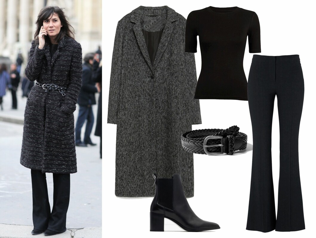 ANTREKK 1: Kåpe fra Zara, kr 1159. Støvletter fra Zara, kr 959. Topp fra BikBok, kr 179. Belte fra Mango, kr 149. Bukse fra Gina Tricot, kr 399. Foto: Produsentene ANTREKK 1: Kåpe fra Zara, kr 1159. Støvletter fra Zara, kr 959. Topp fra BikBok, kr 179. Belte fra Mango, kr 149. Bukse fra Gina Tricot, kr 399. Foto: Produsentene