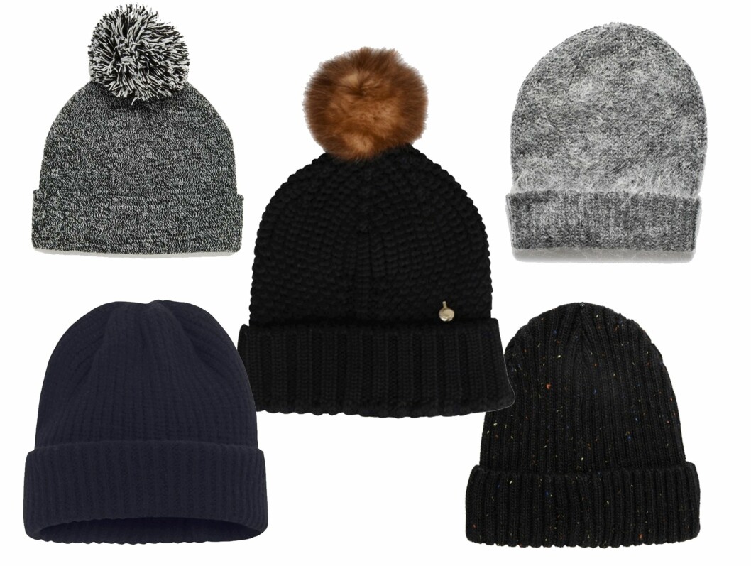 HØSTENS KULESTE LUER:
Shop stilen (fra venstre): Grå med dusk fra Asos, kr 108. Blå fra Holzweiler, kr 700. Sort med dusk fra Woolrick, kr 900. Grå fra FWSS, kr 499. Sort med fargeinnslag fra Asos, kr 100. Foto: Fernerjacobsen.no og Produsentene HØSTENS KULESTE LUER:
Shop stilen (fra venstre): Grå med dusk fra Asos, kr 108. Blå fra Holzweiler, kr 700. Sort med dusk fra Woolrick, kr 900. Grå fra FWSS, kr 499. Sort med fargeinnslag fra Asos, kr 100. Foto: Fernerjacobsen.no og Produsentene