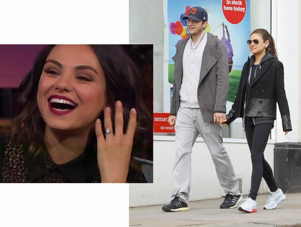 Ashton Kutcher (37) og Mila Kunis (31). Foto: Scanpix Ashton Kutcher (37) og Mila Kunis (31). Foto: Scanpix