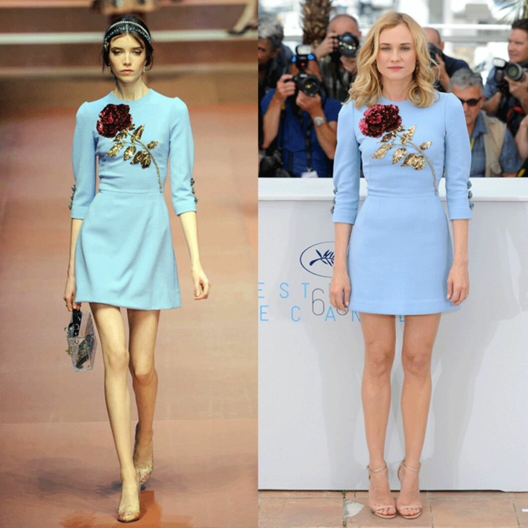 ROMANTISK: Diane Kruger i Dolce and Gabbana. Foto: Scanpix ROMANTISK: Diane Kruger i Dolce and Gabbana. Foto: Scanpix