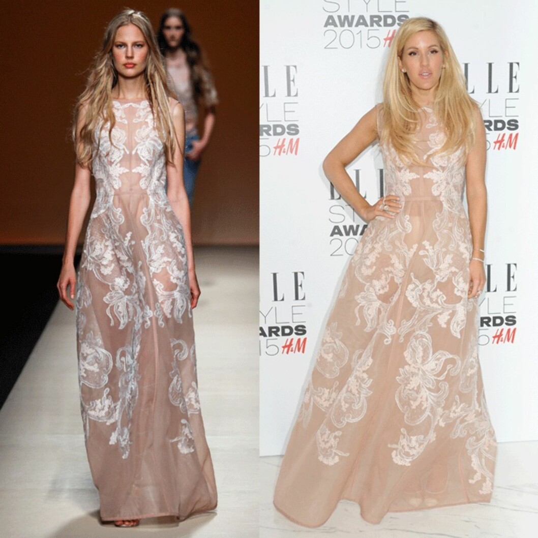 BRODERI: Ellie Goulding i Alberta Ferretti. Foto: Scanpix BRODERI: Ellie Goulding i Alberta Ferretti. Foto: Scanpix
