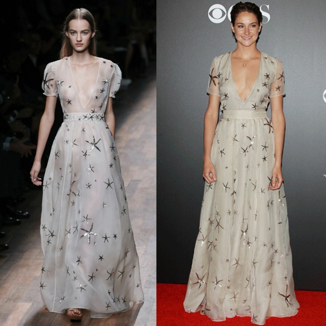 STJERNER: Shailene Woodley i Valentino. Foto: Scanpix STJERNER: Shailene Woodley i Valentino. Foto: Scanpix