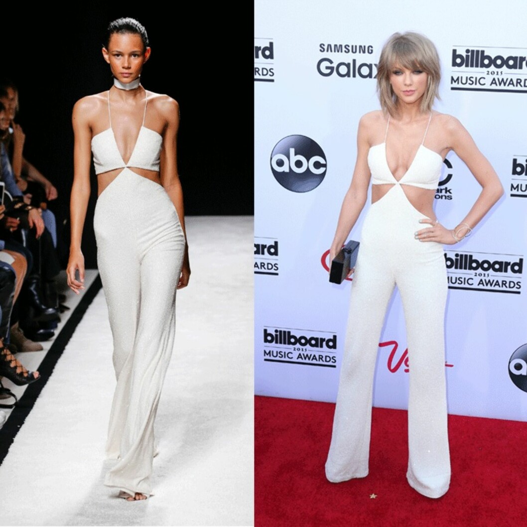 HVIT JUMPSUIT: Taylor Swift i Balmain. Foto: Scanpix HVIT JUMPSUIT: Taylor Swift i Balmain. Foto: Scanpix