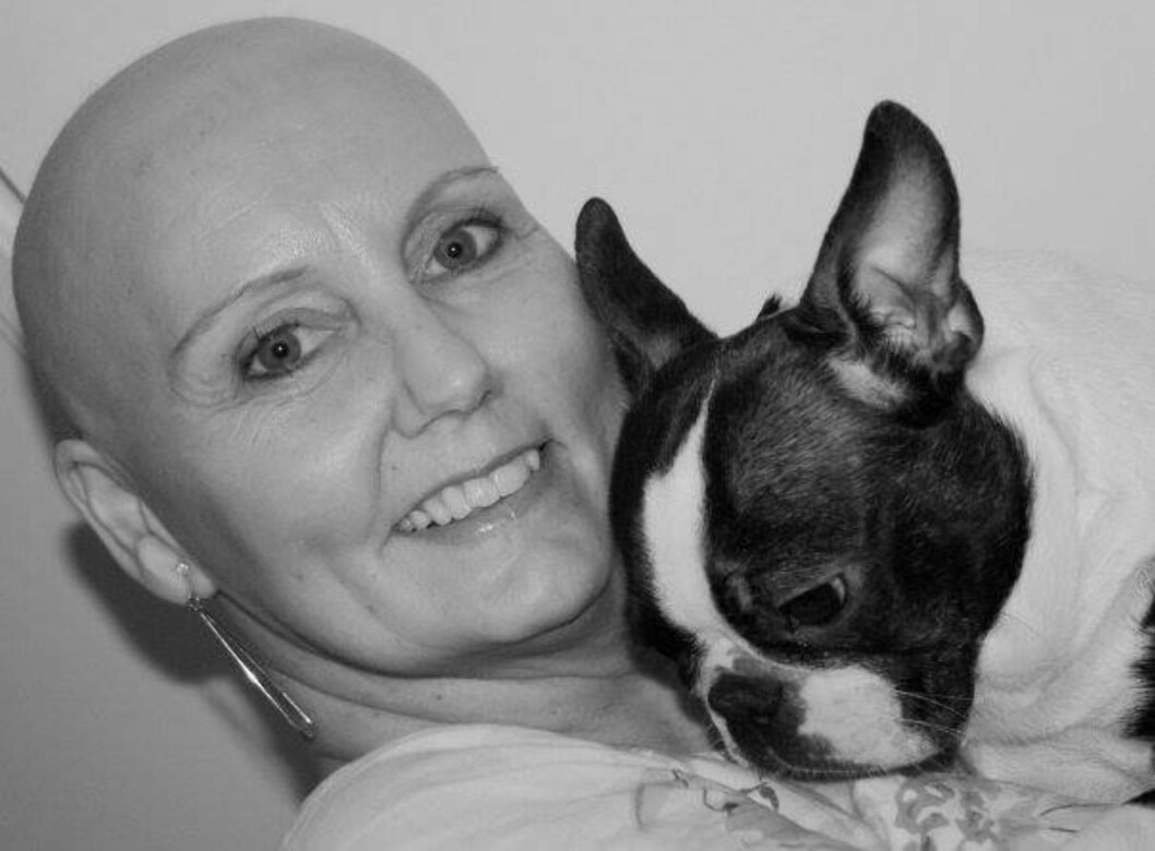 POSTET SKALLET-BILDE: Laila Sellesbakk fikk påvist brystkreft i 2009 og har vært gjennom flere runder med cellegiftbehandling. Etter at dette bildet ble tatt, har håret så smått begynt å komme tilbake. Foto: Privat POSTET SKALLET-BILDE: Laila Sellesbakk fikk påvist brystkreft i 2009 og har vært gjennom flere runder med cellegiftbehandling. Etter at dette bildet ble tatt, har håret så smått begynt å komme tilbake. Foto: Privat