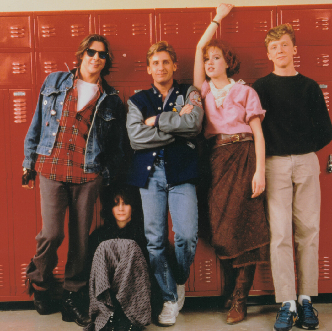 Judd Nelson, Ally Sheedy, Emilo Estevez, Molly Ringwald og Anthony Michael Hall i The Breakfast Club fra 1986. Foto: insight media/All Over Press Judd Nelson, Ally Sheedy, Emilo Estevez, Molly Ringwald og Anthony Michael Hall i The Breakfast Club fra 1986. Foto: insight media/All Over Press