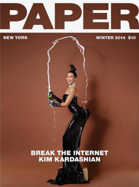 BREAK THE INTERNET: Paper hadde som mål å knuse nettet med sine Kim Kardashian-bilder. Foto: Faksimile Paper magazine BREAK THE INTERNET: Paper hadde som mål å knuse nettet med sine Kim Kardashian-bilder. Foto: Faksimile Paper magazine