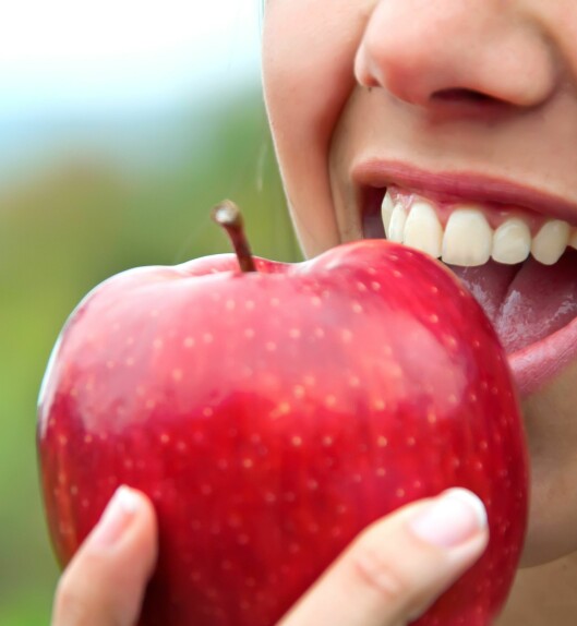 DET BESTE EPLET: Det røde er aller sunnest. Foto: Fotolia DET BESTE EPLET: Det røde er aller sunnest. Foto: Fotolia