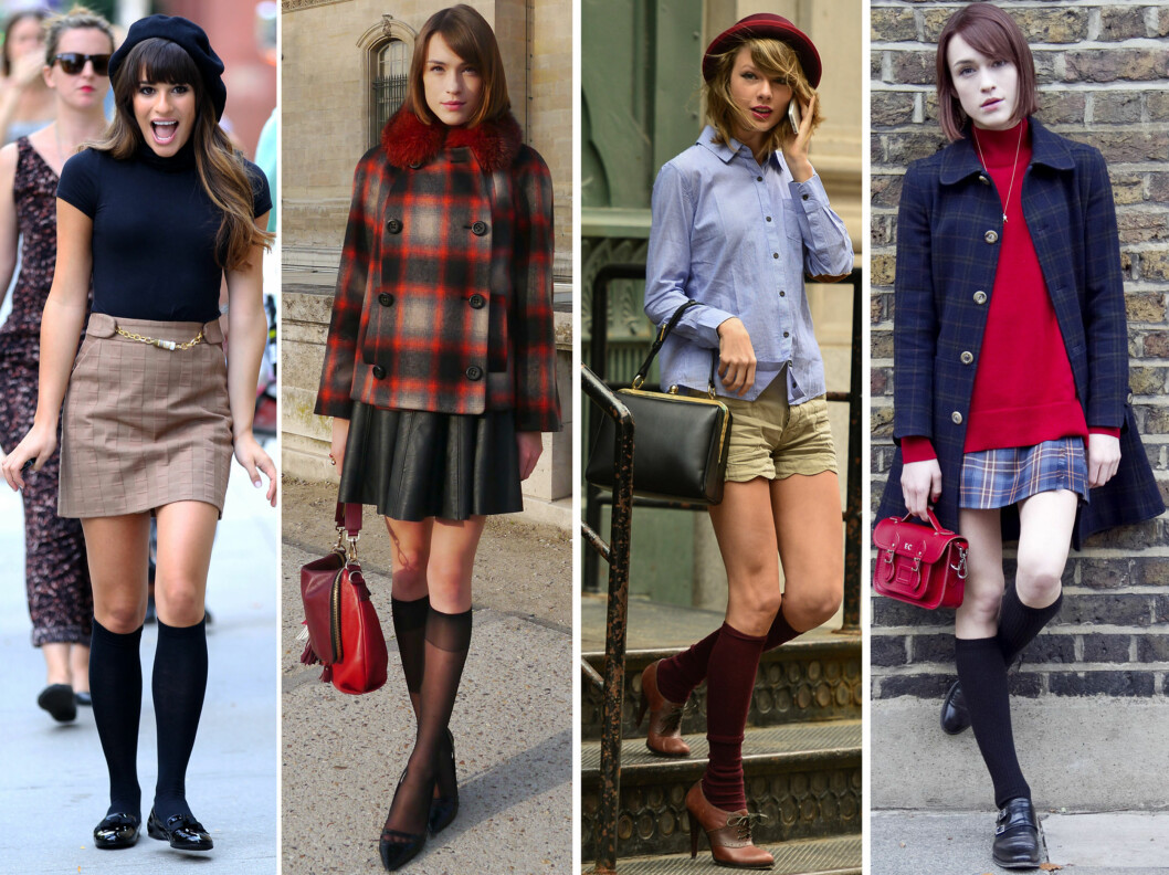 POPULÆR TREND: Trenden har allerede vært å se blant bloggere under London Fashion Week og stjerner som Lea Michele, Taylor Swift og Ella Catliff. POPULÆR TREND: Trenden har allerede vært å se blant bloggere under London Fashion Week og stjerner som Lea Michele, Taylor Swift og Ella Catliff.