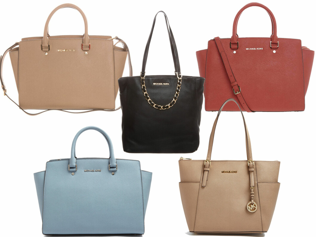 <strong>VESKER UNDER 3295 KRONER:</strong> I lys beige (kr 3000), lakserosa (kr 3295, fra Nelly.com), sort med lang hank (kr 2650, Nelly.com), i lyseblått (kr 2890) og lys modell (kr 2020, alle signert Michael Kors). <strong>VESKER UNDER 3295 KRONER:</strong> I lys beige (kr 3000), lakserosa (kr 3295, fra Nelly.com), sort med lang hank (kr 2650, Nelly.com), i lyseblått (kr 2890) og lys modell (kr 2020, alle signert Michael Kors).