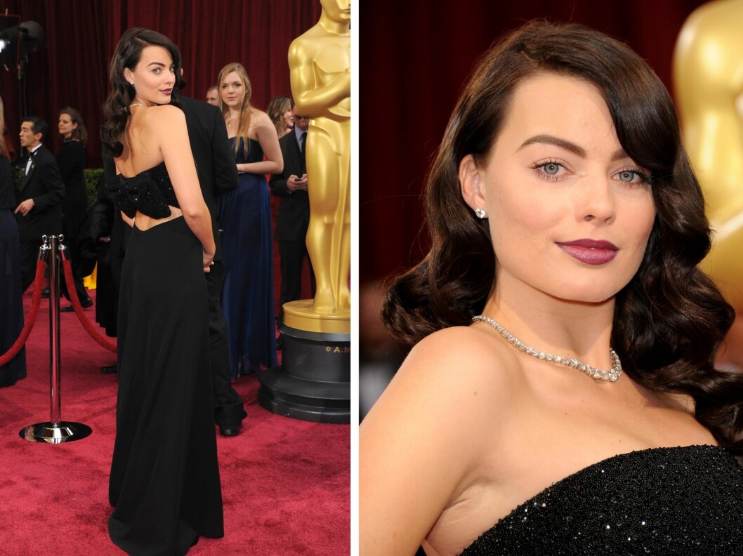 NESTEN GOTISK: Superstjernen så nesten litt gotisk ut på den røde løperen under Oscar. Foto: All Over Press NESTEN GOTISK: Superstjernen så nesten litt gotisk ut på den røde løperen under Oscar. Foto: All Over Press