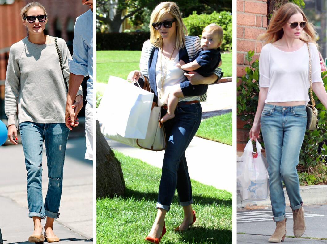 <strong>EFFEKTEN AV DOBBELBRETT:</strong> Stilikon som Olivia Palermo, Alicia Silverstone og Kate Bosworth ruller opp buksen to ganger for et jevnt og fint resultat... Foto: All Over Press <strong>EFFEKTEN AV DOBBELBRETT:</strong> Stilikon som Olivia Palermo, Alicia Silverstone og Kate Bosworth ruller opp buksen to ganger for et jevnt og fint resultat... Foto: All Over Press