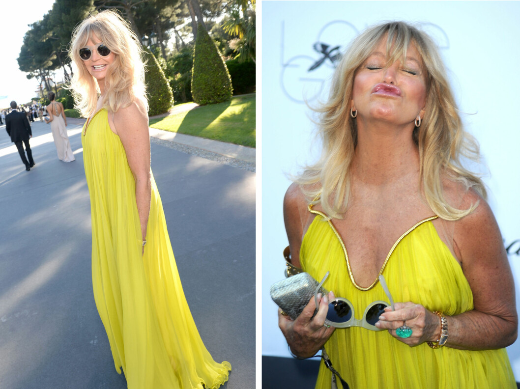 <strong>I SKUDDET:</strong> Goldie Hawn var i skuddet som aldri før under torsdagens galla. 67-åringen smilte, lo og tullet med fotografene og fansen. Foto: All Over Press <strong>I SKUDDET:</strong> Goldie Hawn var i skuddet som aldri før under torsdagens galla. 67-åringen smilte, lo og tullet med fotografene og fansen. Foto: All Over Press