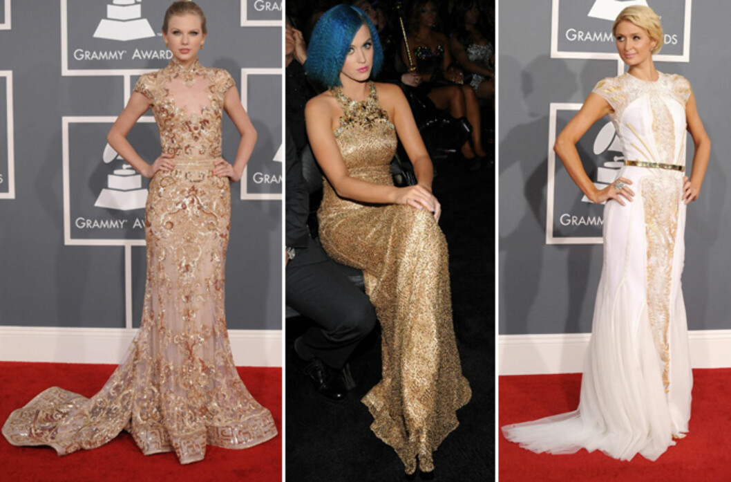 <strong>GULL:</strong> (F.v) Taylor Swift, Katy Perry og Paris Hilton. Foto: All Over Press <strong>GULL:</strong> (F.v) Taylor Swift, Katy Perry og Paris Hilton. Foto: All Over Press