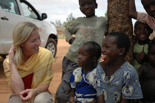 Marte Gerhardsen i CARE på besøk i Niger. Marte Gerhardsen i CARE på besøk i Niger.