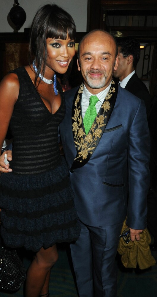 Christian Louboutin sammen med supermodell Naomi Campbell. Foto: All Over Press Christian Louboutin sammen med supermodell Naomi Campbell. Foto: All Over Press