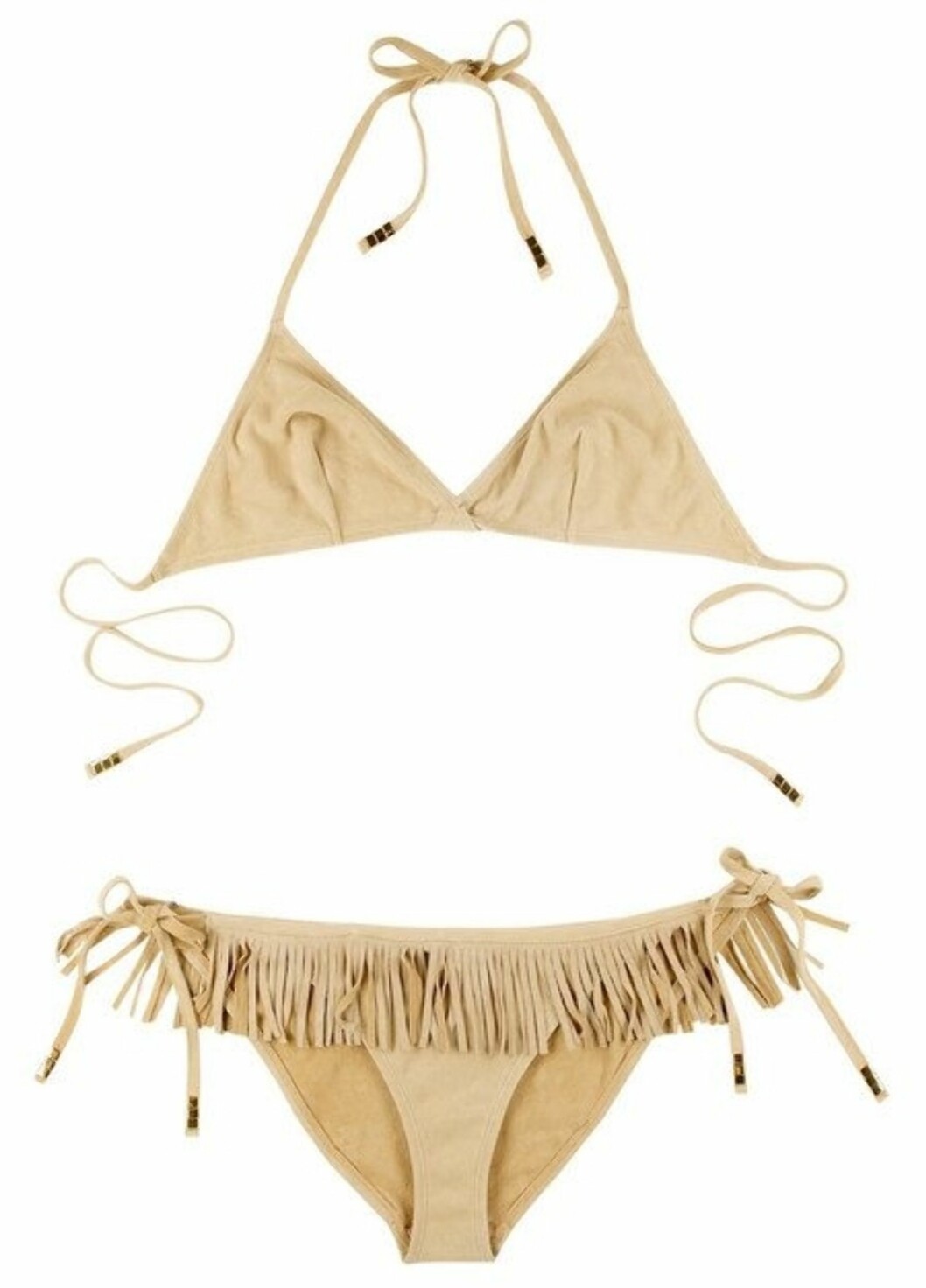 PEN SOM POKAHONTAS: Bikini med frynser (kr 3200, Tooshie). PEN SOM POKAHONTAS: Bikini med frynser (kr 3200, Tooshie).
