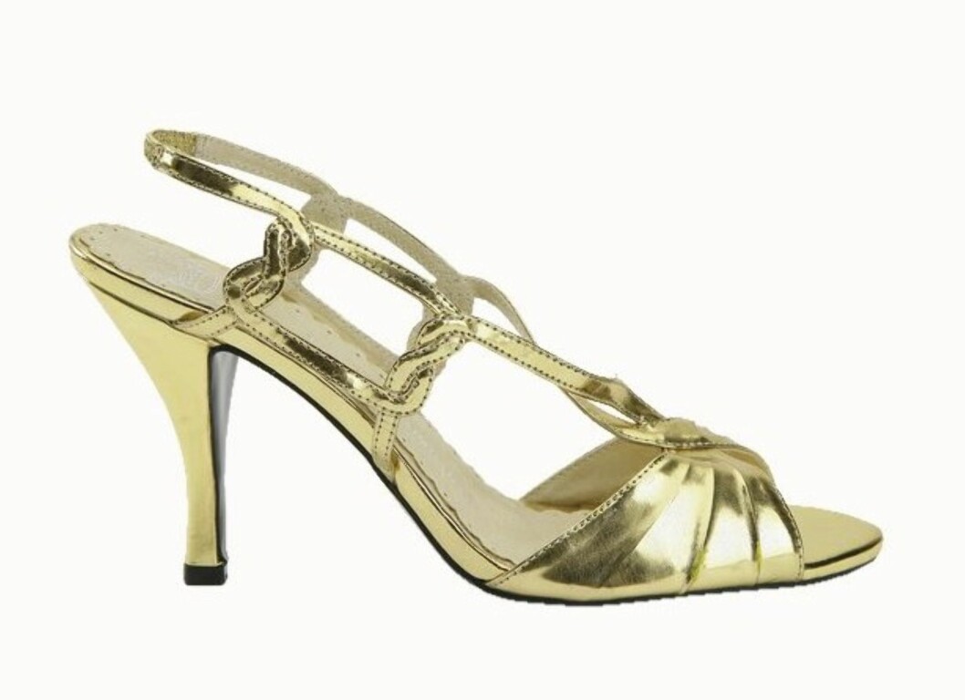 Gullsandal (kr 700, Friis Company). Gullsandal (kr 700, Friis Company).