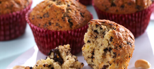 Sjokolade- og peanøttmuffins Sjokolade- og peanøttmuffins