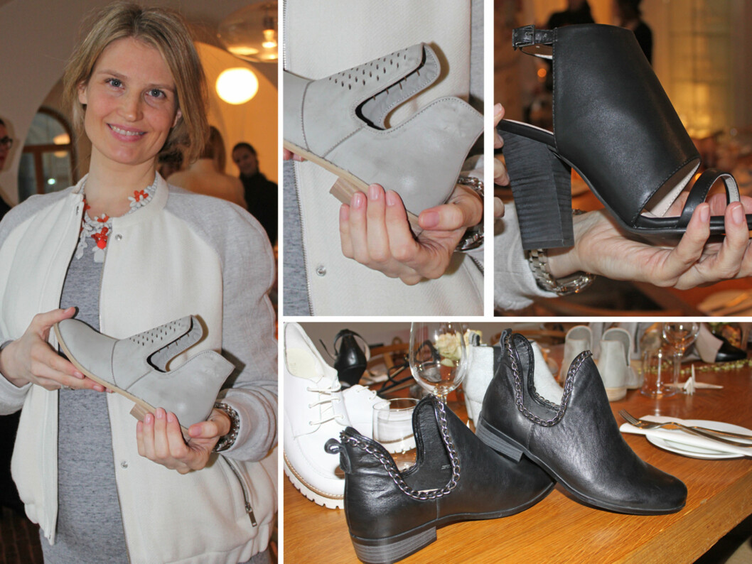 CUT-OUTS: Elisabeth Moe, markedsansvarlig i Bianco, kan fortelle at cut-outs er det store denne sesongen. Cut-outs er utskjæringer på skoene - enten det er ved anklene, bak på hælen eller foran på skoene. Foto: Tone Ruud Engen CUT-OUTS: Elisabeth Moe, markedsansvarlig i Bianco, kan fortelle at cut-outs er det store denne sesongen. Cut-outs er utskjæringer på skoene - enten det er ved anklene, bak på hælen eller foran på skoene. Foto: Tone Ruud Engen