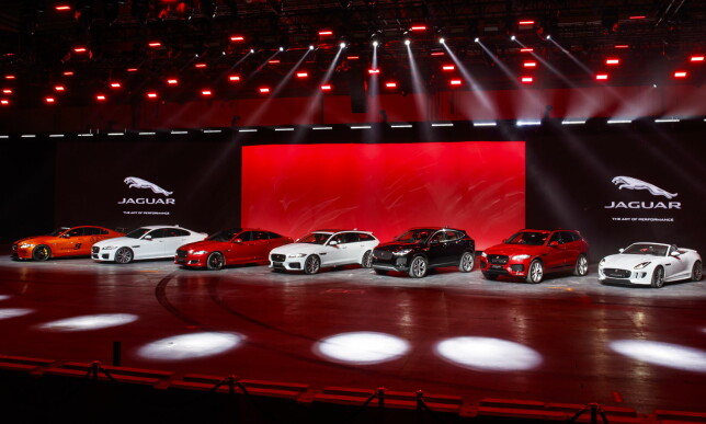STORFAMILIE: Med E-Pace på plass vil Jaguar-familien ha vokst seg større enn noen gang før. Foto: Jaguar STORFAMILIE: Med E-Pace på plass vil Jaguar-familien ha vokst seg større enn noen gang før. Foto: Jaguar