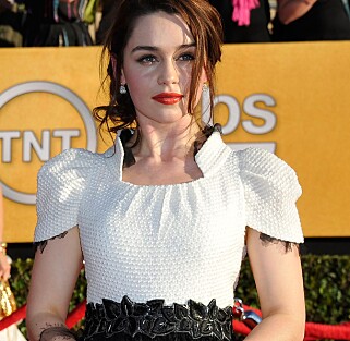 TV-SUKSESS: Emilia Clarke på SAG Awards i 2012, der hun var nominert til pris med resten av «GoT»-ensemblet. Foto: AFP/ NTB scanpix TV-SUKSESS: Emilia Clarke på SAG Awards i 2012, der hun var nominert til pris med resten av «GoT»-ensemblet. Foto: AFP/ NTB scanpix