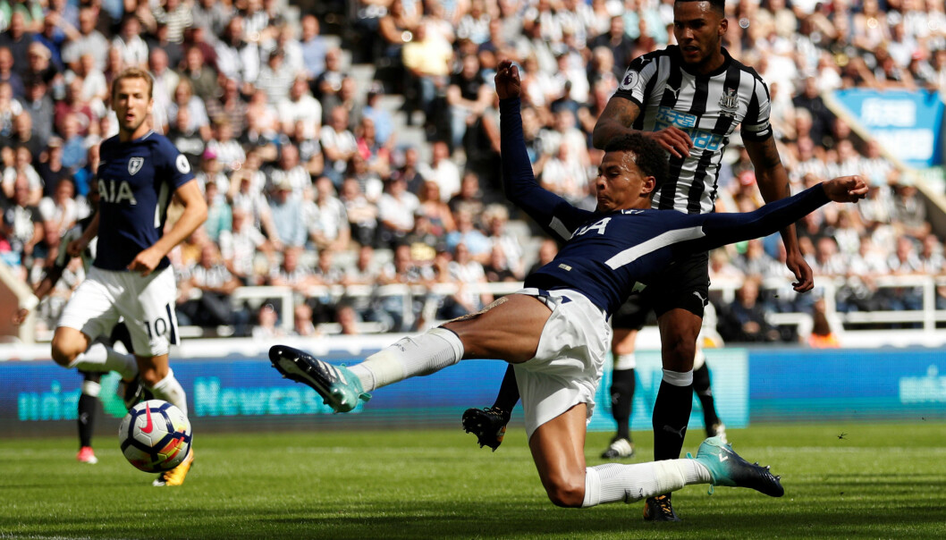 <strong>1-0:</strong> Dele Alli kaster seg fram og setter inn scoringen etter pasning fra Christian Eriksen. Foto: Reuters/Lee Smith/NTB Scanpix <strong>1-0:</strong> Dele Alli kaster seg fram og setter inn scoringen etter pasning fra Christian Eriksen. Foto: Reuters/Lee Smith/NTB Scanpix