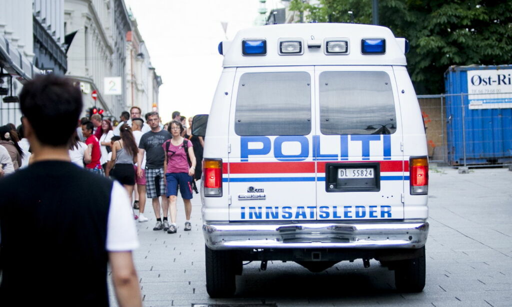 image: Det eneste jeg opplever av politi på Karl Johans gate er hestepærene som jevnlig ligger igjen i gata