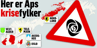 image: Ap's krisekart: I disse fylkene må Jonas Gahr Støre stoppe fallet
