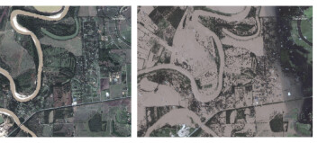 «Harvey» la Texas under vann. Før- og etterbilder viser de enorme vannmassene «Harvey» la Texas under vann. Før- og etterbilder viser de enorme vannmassene