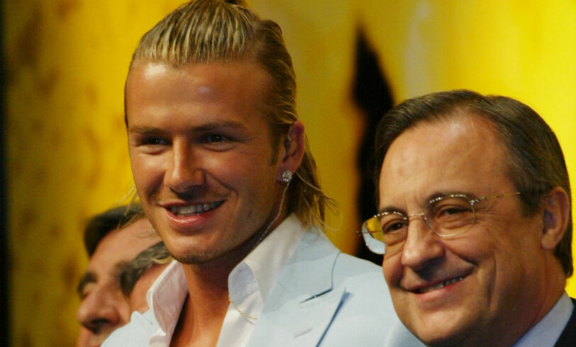 HENTET STJERNER: Real Madrid-president Florentino Perez. Her med David Beckham. Foto: REUTERS/Russell Boyce/NTB Scnapix HENTET STJERNER: Real Madrid-president Florentino Perez. Her med David Beckham. Foto: REUTERS/Russell Boyce/NTB Scnapix