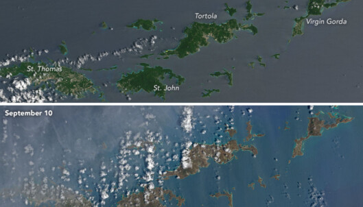 Satellittbilder viser de ekstreme ødeleggelsene etter orkanen «Irma» Satellittbilder viser de ekstreme ødeleggelsene etter orkanen «Irma»