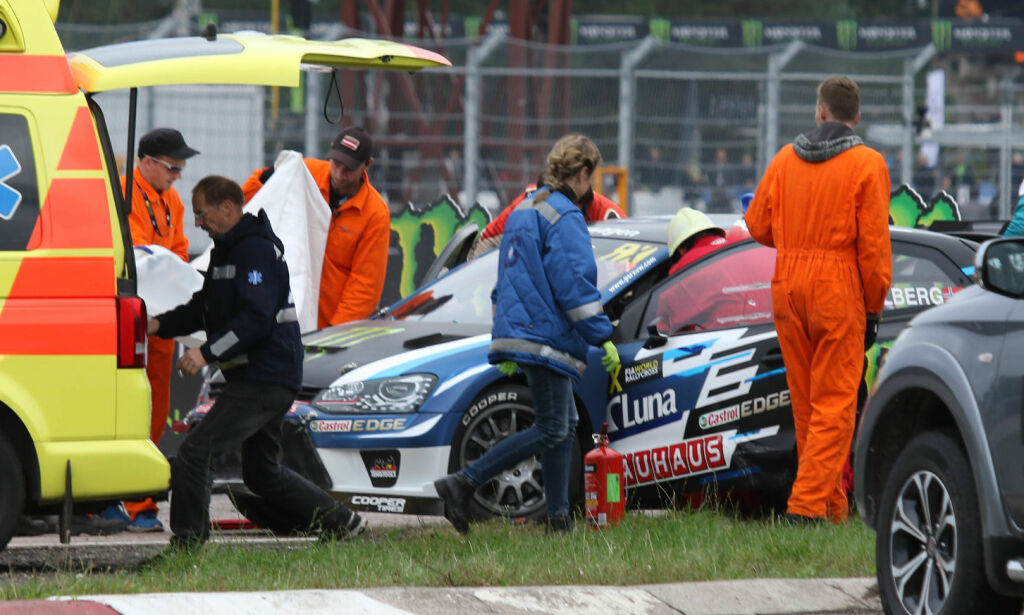 image: Nedbrutt Petter Solberg må opereres etter kragebeinsbruddet