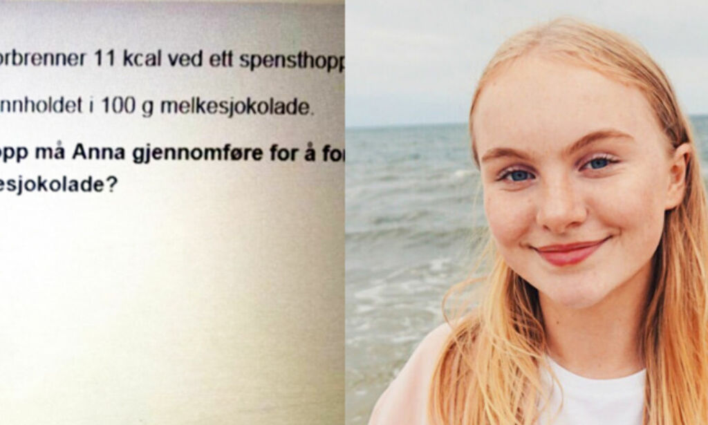 image: Fikk sjokk av datteras matteoppgave: - Trodde ikke at det kunne være sant