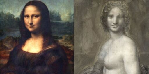 image: Skisse av en naken «Mona Lisa» er funnet