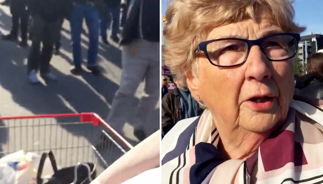 Ingegerd (83) pløyer seg gjennom nynazistene med handlevogna:- Jeg kjører rett på dem Ingegerd (83) pløyer seg gjennom nynazistene med handlevogna:- Jeg kjører rett på dem