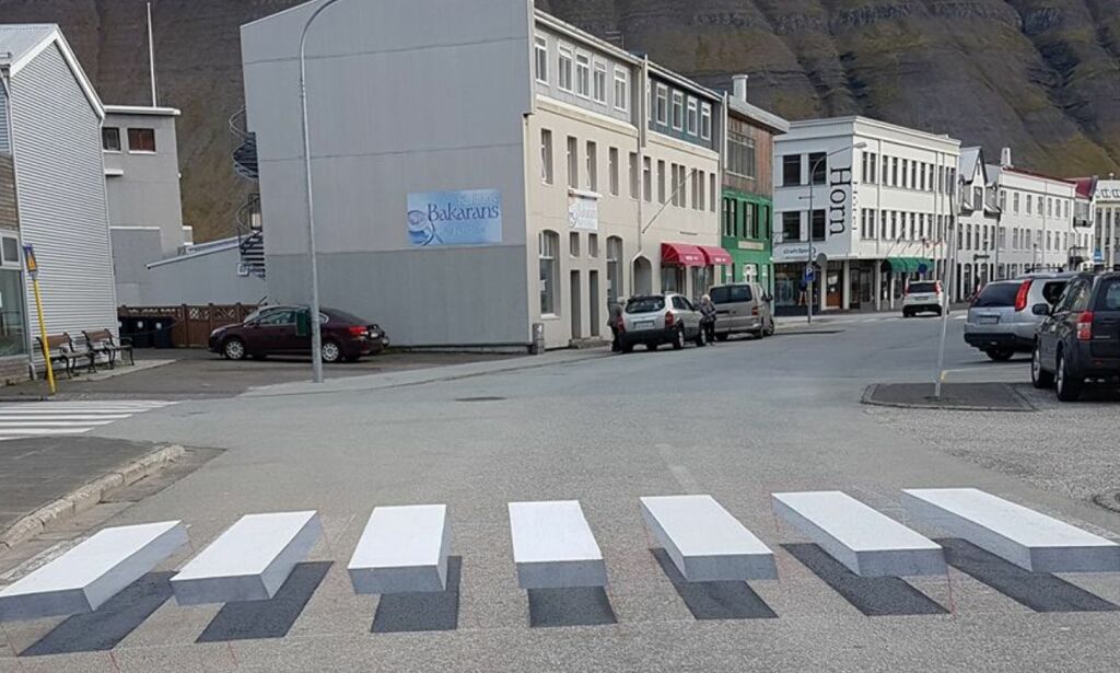 image: Islandsk fotgjengerfelt går verden rundt