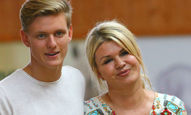 SØNN OG KONE: Mick og Corinna Schumacher. Foto: People Picture/Willi Schneid/REX/Shutterstock SØNN OG KONE: Mick og Corinna Schumacher. Foto: People Picture/Willi Schneid/REX/Shutterstock