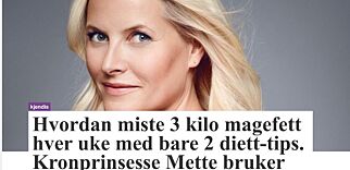 image: Mette-Marit og VG misbrukt i slankereklame