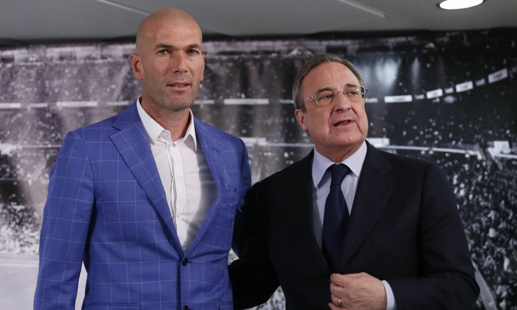 VALGTE ZIDANE: Real Madrids klubbpresident Florentino Perez. Foto: AP/NTB Scanpix VALGTE ZIDANE: Real Madrids klubbpresident Florentino Perez. Foto: AP/NTB Scanpix