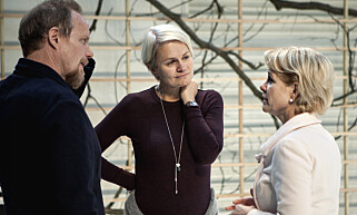 TEATERLEDELSEN: Styreleder Merete Smith (t.h.), direktør Marta Færevaag Hjelle og prosjektansvarlig Thomas Gunnerud ved Nationaltheatret. Foto: Anders Grønneberg TEATERLEDELSEN: Styreleder Merete Smith (t.h.), direktør Marta Færevaag Hjelle og prosjektansvarlig Thomas Gunnerud ved Nationaltheatret. Foto: Anders Grønneberg