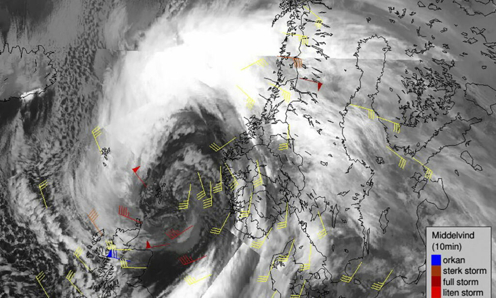 image: Meteorologisk institutt varsler ekstremvær i natt